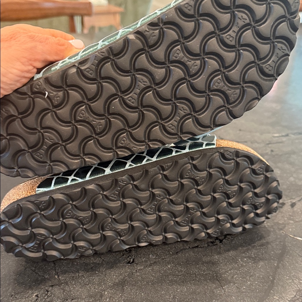 Birkenstock Green Patterned Sandals - Picture 4 of 4